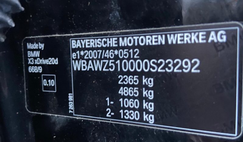 Tikko ievests. BMW X3 X Drive 2.0D Dīzelis (140Kw-190Z/s). Ar automātisko ātrumkārbu. full