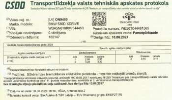 Tikko ievests. Bmw 5-serie Ggran Turismo M-Sportpaket 530xd 3.0D(190 kw-258 z/s) Dīzelis ar Automātisko ātrumkārbu. full