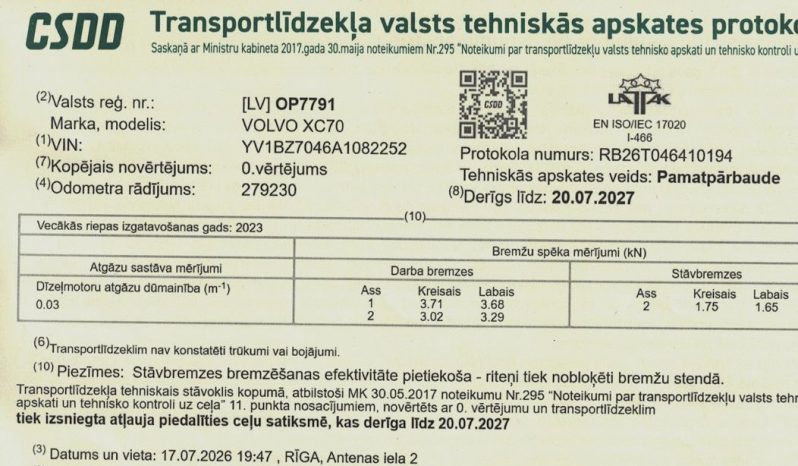 Tikko ievests. 2010. Gada modelis. Volvo XC 70 Summum 2.4D5(151kw-205z/s) Dīzelis Awd (4×4) Pilnpiedziņa ar automātisko ātrumkārbu. full