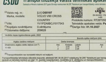 Tikko ievests. Volvo V90 Cross Country 4×4 Awd 2.0 D4 (140kw-190z/s) Dīzelis. ar Automātisko ātrumkārbu. full